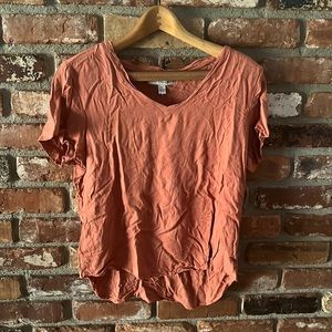 Alexander Jordan Burnt Orange Flowy Top
